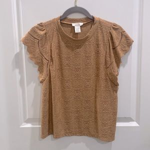 Burnt Orange Fancy Blouse Size Medium